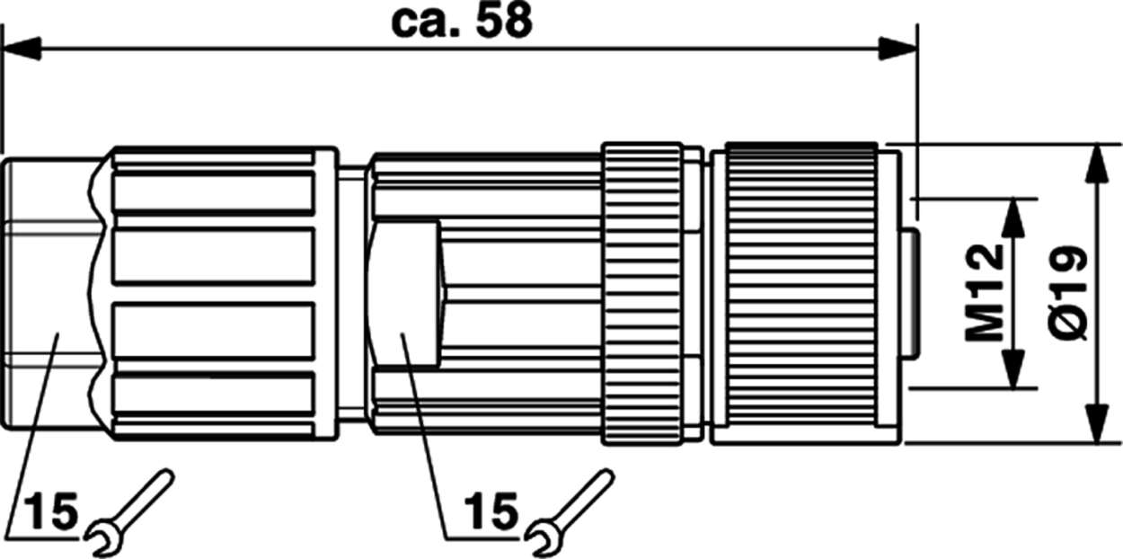 Actuator Sensor cable assembly|Configurable connector|M 12|M 12