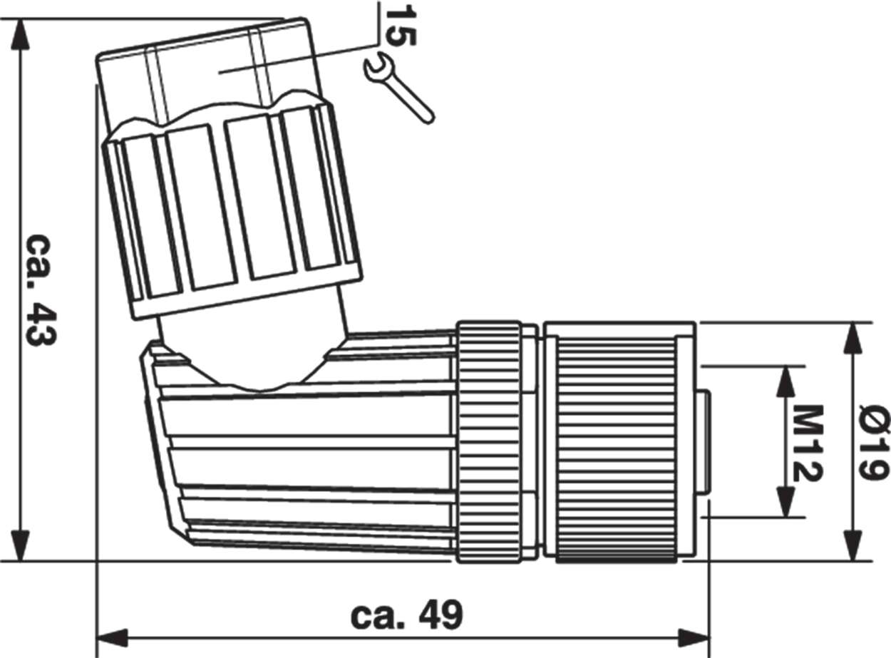 Actuator Sensor cable assembly|Configurable connector|M 12|M 12