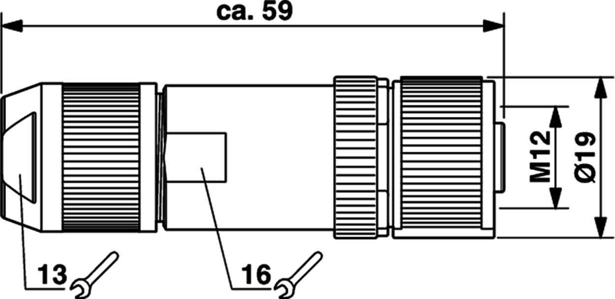 Actuator Sensor cable assembly|Configurable connector|M 12|M 12