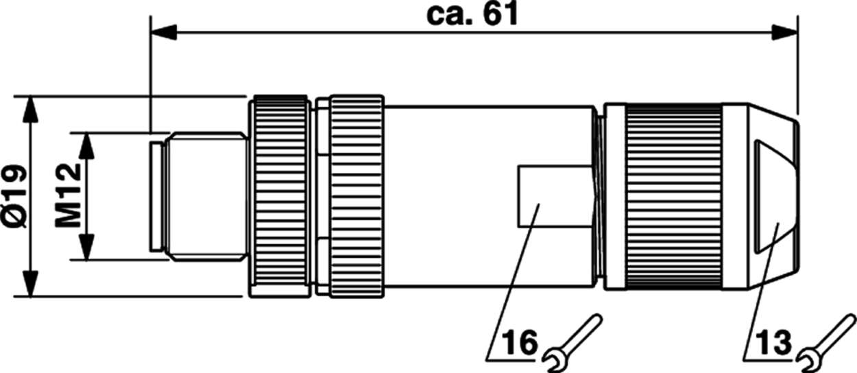 Actuator Sensor cable assembly|Configurable connector|M 12|M 12