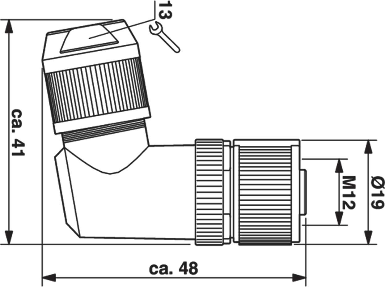 Actuator Sensor cable assembly|Configurable connector|M 12|M 12