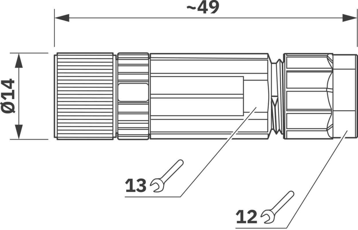 Actuator Sensor cable assembly|Configurable connector|M 8|M 8