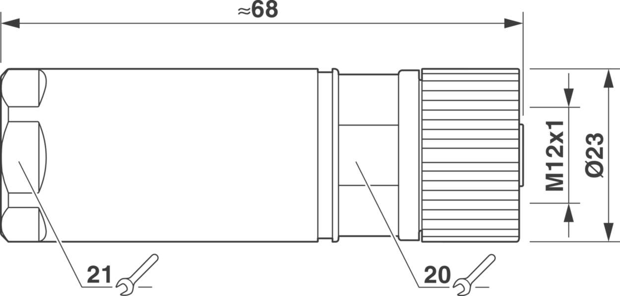 Actuator Sensor cable assembly|Configurable connector|M 12|M 12