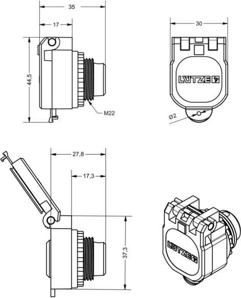 Actuator Sensor cable assembly|Panel connector|RJ45|RJ45