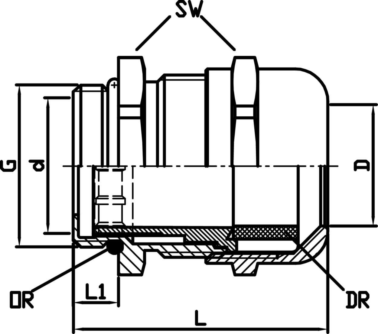 Cable fitting + accessories|Cable fitting|TOP-T-S-EMV1|metric