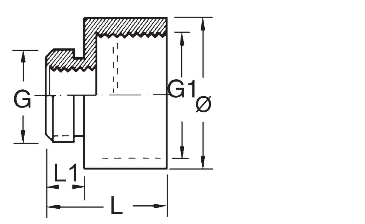 Cable fitting + accessories|Adapter|EW metal|metric/metric