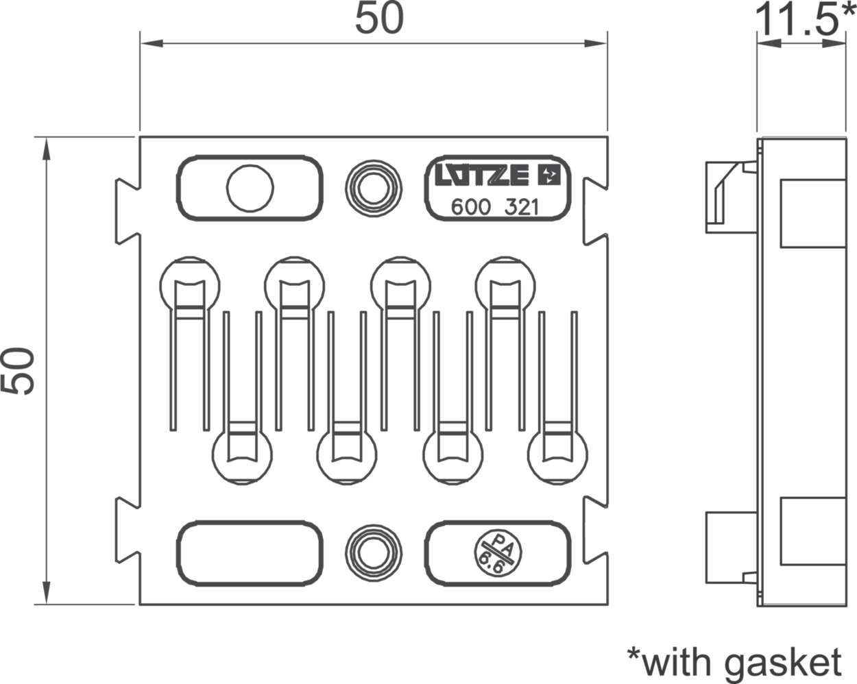 Cable fitting + accessories|Cablefix|Flange|Flange