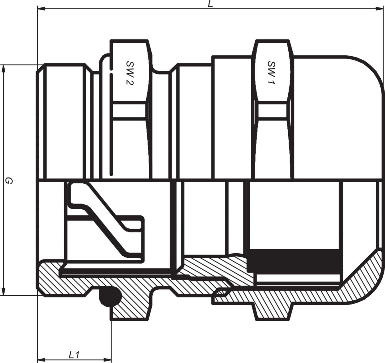 Cable fitting + accessories|Cable fitting|TOP-T-S-EMV2|metric