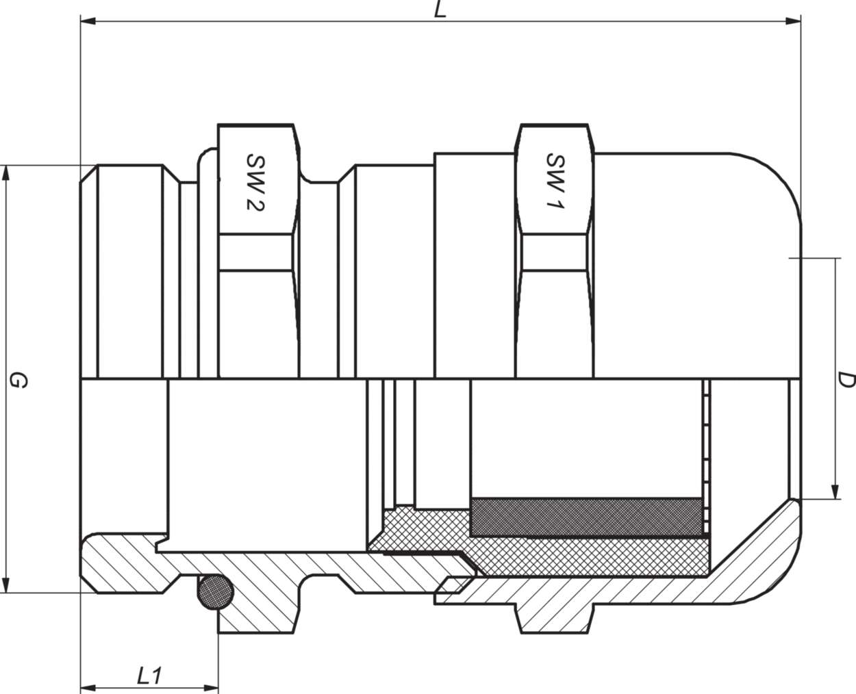 Cable fitting + accessories|Cable fitting|TOP-T|metric