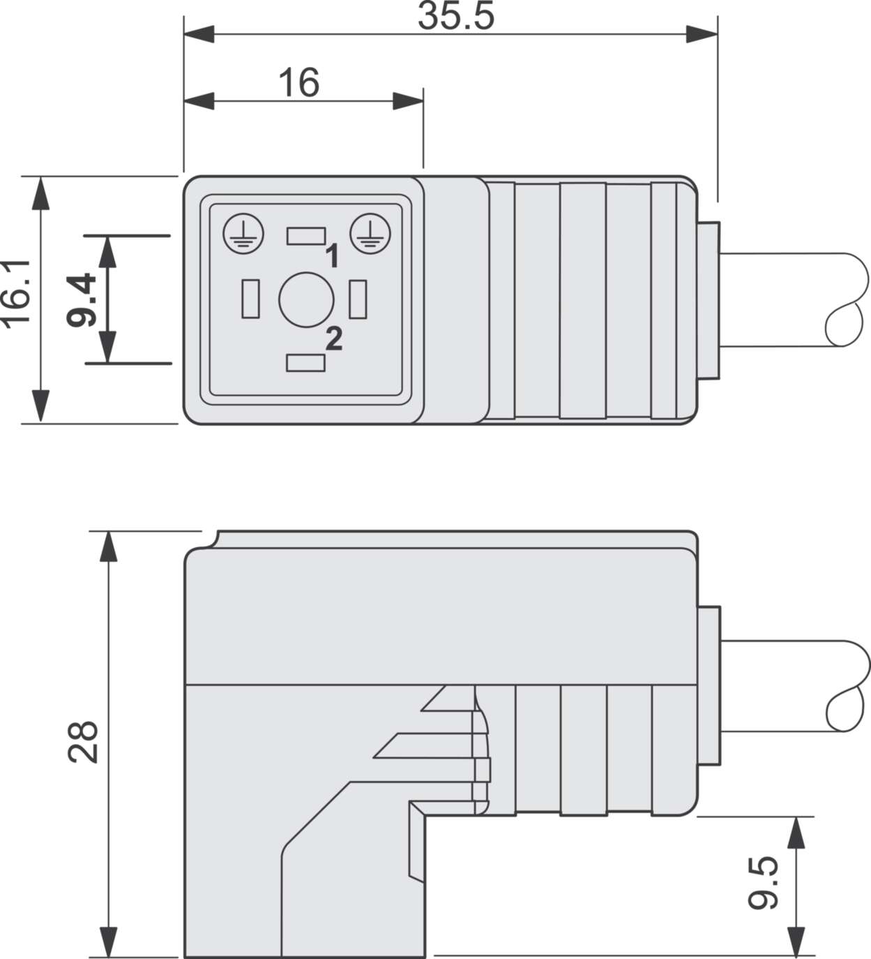 Protection and suppression techn|Valve connector|With cable|Design C Ind.
