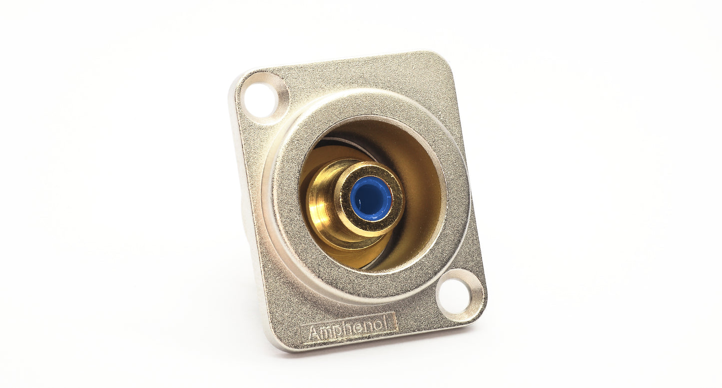 ACJD-BLURCA DType ChassisMount, Female, Gold Plated Contacts, Blue Insulation. Comparable part no: NF2D-6