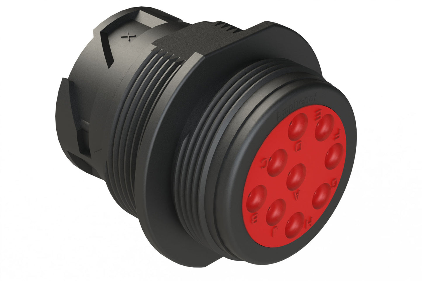 AHD10-9-1939PR-B022 9 Position, Receptacle, Reduced Seal, Jam Mount, Type 1. HD10-9-1939PE-B022