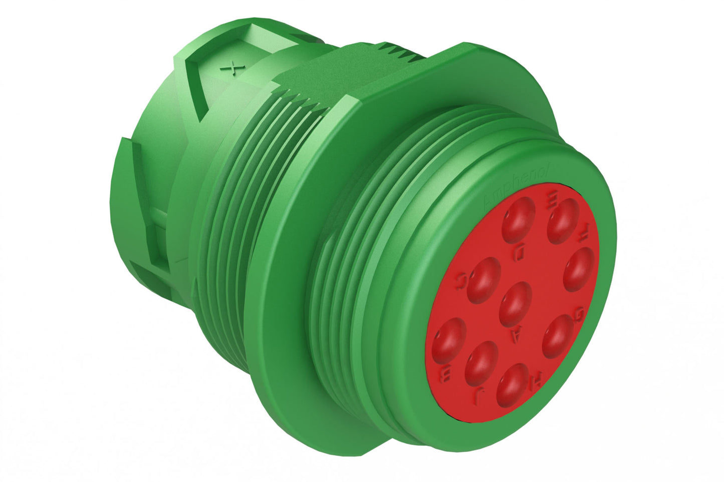 AHD10-9-1939PR-BP80 9 Position, Receptacle, Reduced Seal, Jam Mount, Type 2. HD10-9-1939PE-BP03