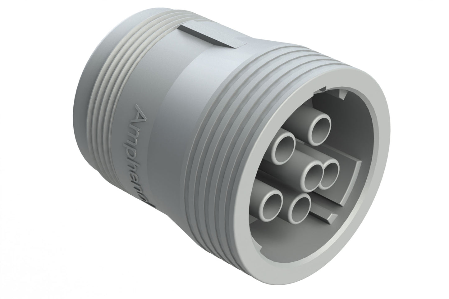 AHD16-6-12S 6 Position Plug, Female, Threaded Rear without Coupling Ring. HD16-6-12S
