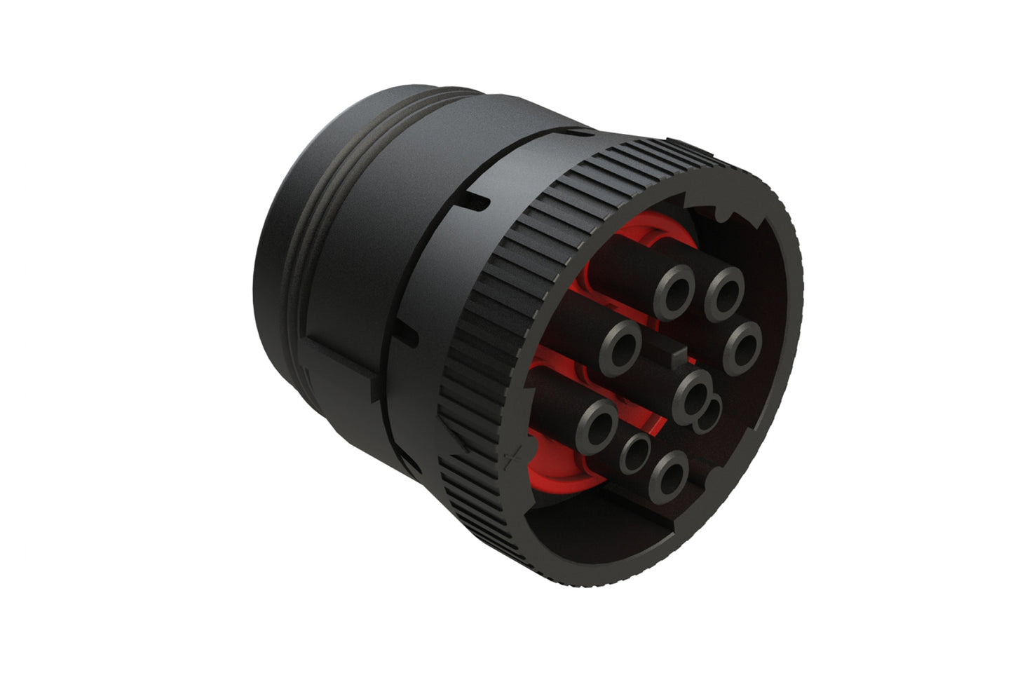 AHD16-9-1939S 9 Position Plug, Female Connector with Threaded Rear, J1939. HD16-9-1939S