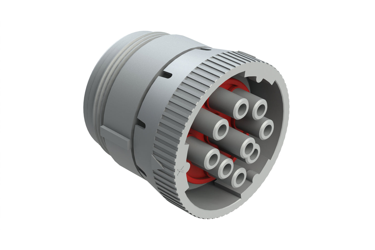 AHD16-9-96S 9 Position Plug, Female Connector with Threaded Rear. HD16-9-96S