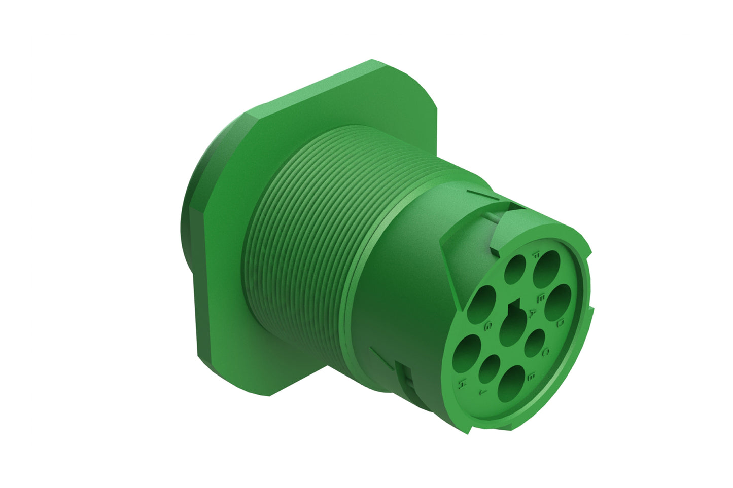 AHD17-9-1939PES80 9 Position Jam Nut Receptacle 9 Position Receptacle, J1939 (TYPE 2), EXTENTED SHROUD