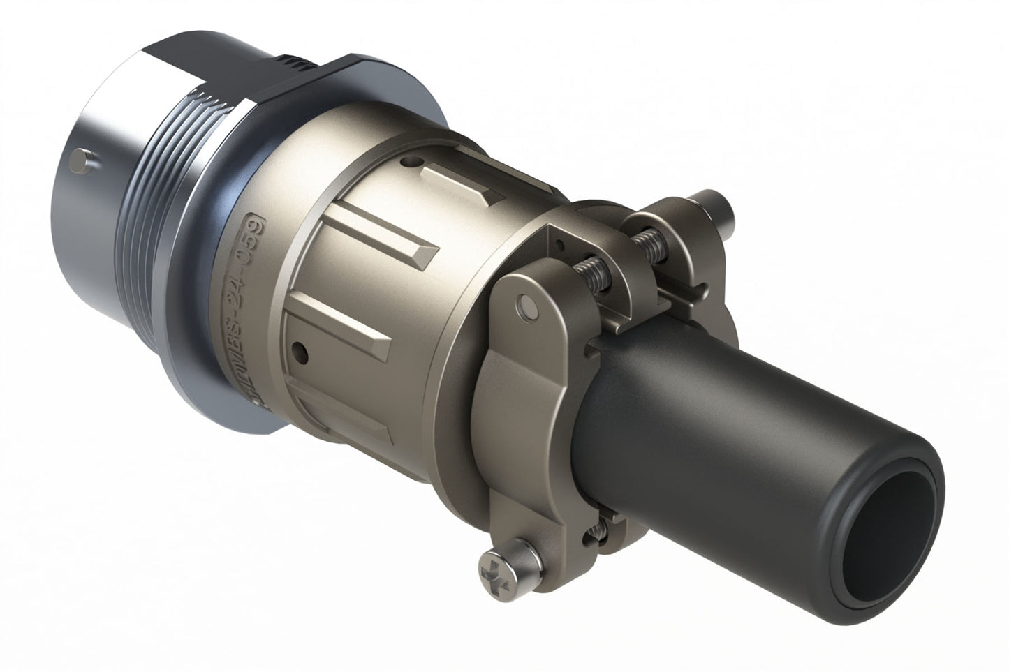 AHDBM04-24-91PN-059 9 Position ISOBUS Receptacle Kit, Pin, Shell Size 24, Normal Seal, Wide Thread Adapter (WTA), Cable Clamp Backshell, Break-Away. HDB34-24-91PN-059