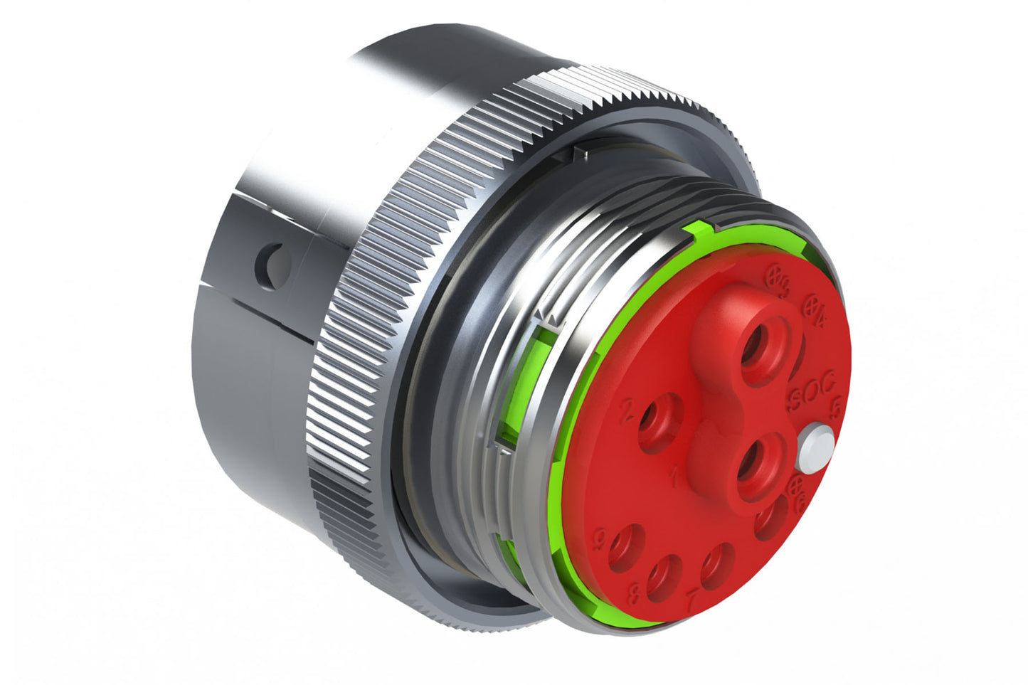 AHDBM06-24-91SN 9 Position ISOBUS Plug, Socket, Shell Size 24, Normal Seal, Wide Thread Adapter (WTA), Break-Away. HDB36-24-91SN