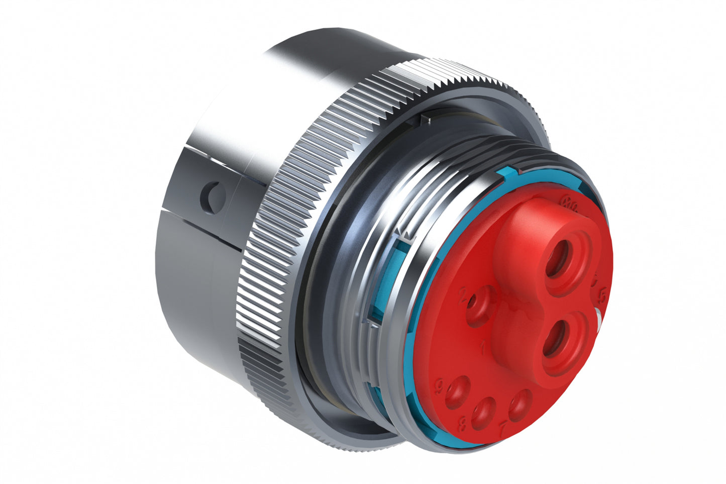 AHDBM06-24-91SR16 9 Position ISOBUS Plug, Socket, Shell Size 24, Reduced Seal, Wide Thread Adapter (WTA), Break-Away. Note: Use (Size 8) PN# AT62-203-08141-16 contacts for 6AWG/16mm² applications