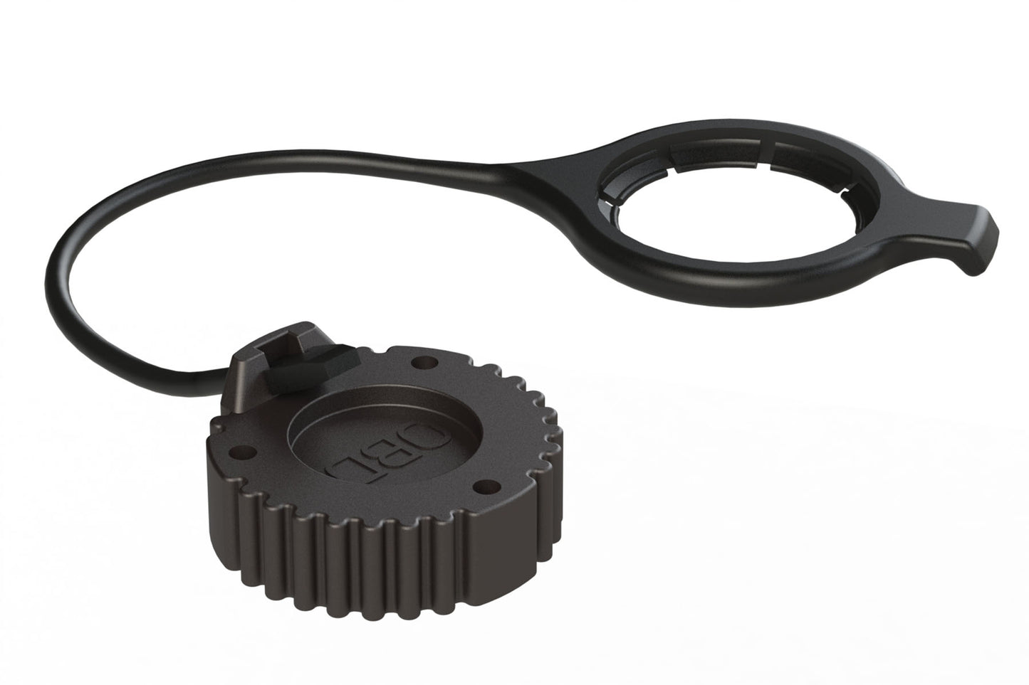 AHDC169-T-OBDBK AHD Series 9 Pin Receptacle Cap w/ Rubber Tether OBD BLACK