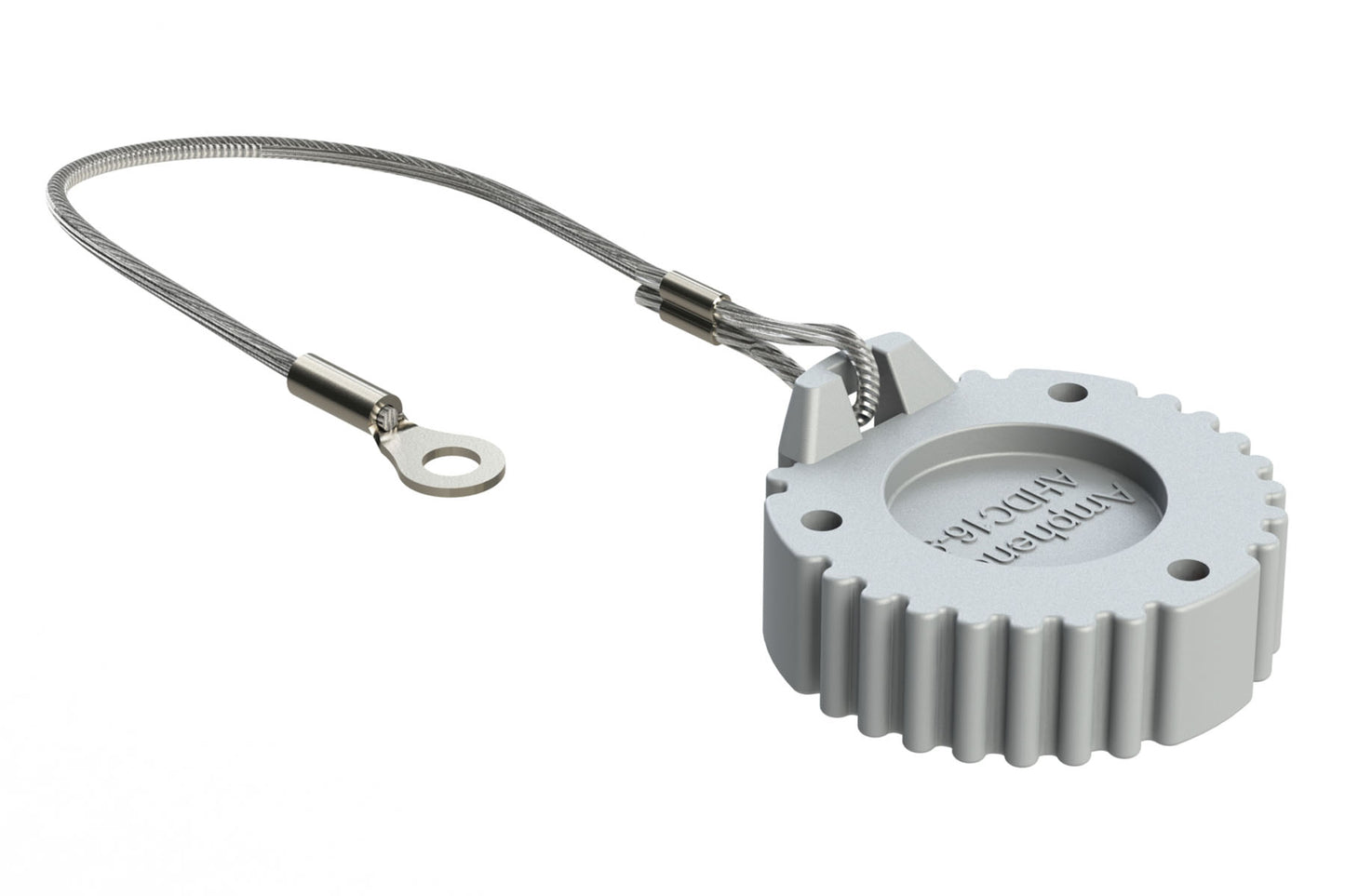 AHDC169-TM AHD Series 9 Pin Receptacle Cap w/ Metal Tether. HDC16-9-L47N