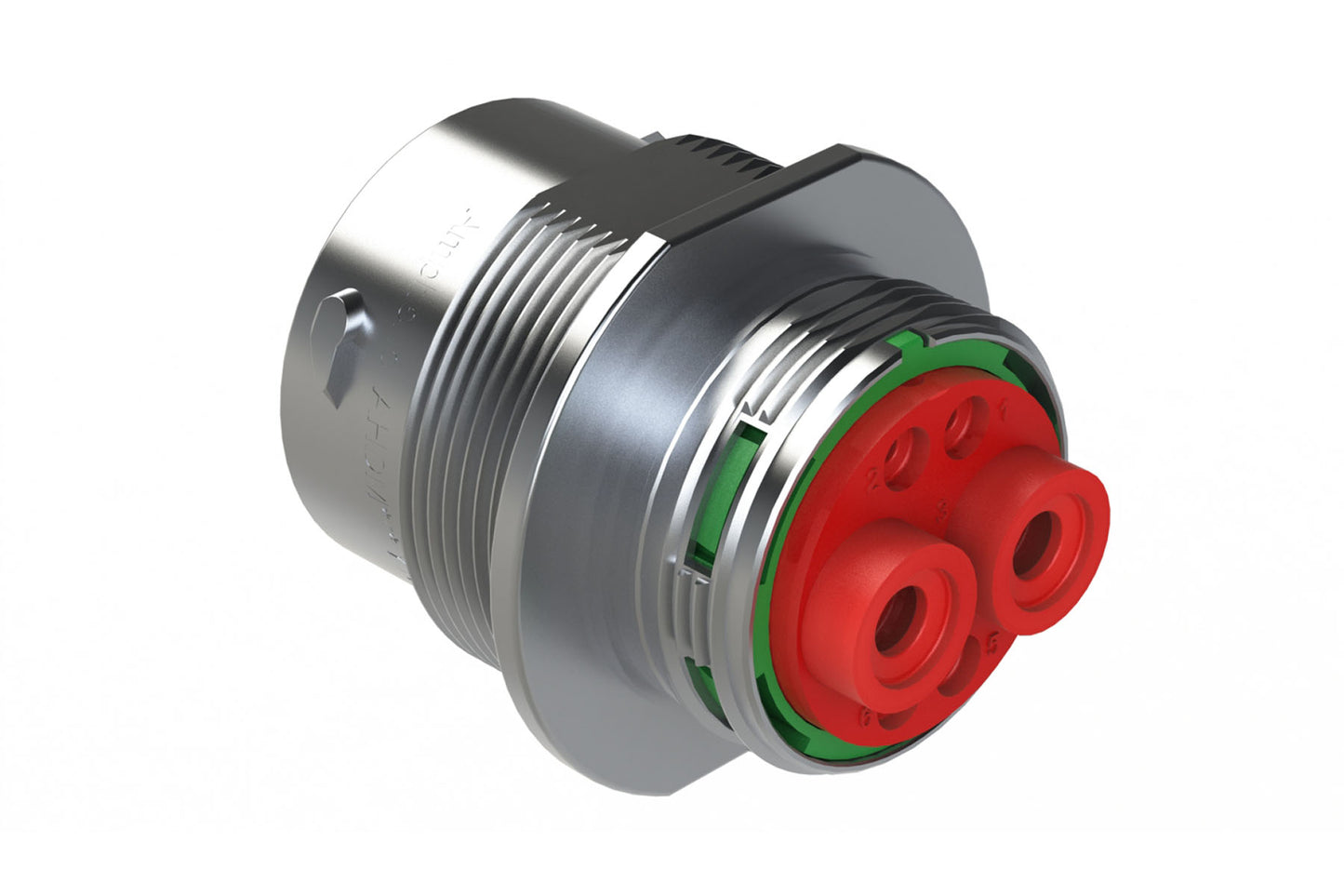 AHDM04-18-06PN 6 Position Receptacle, Pin, Shell Size 18, Wide Thread. HD34-18-6PN