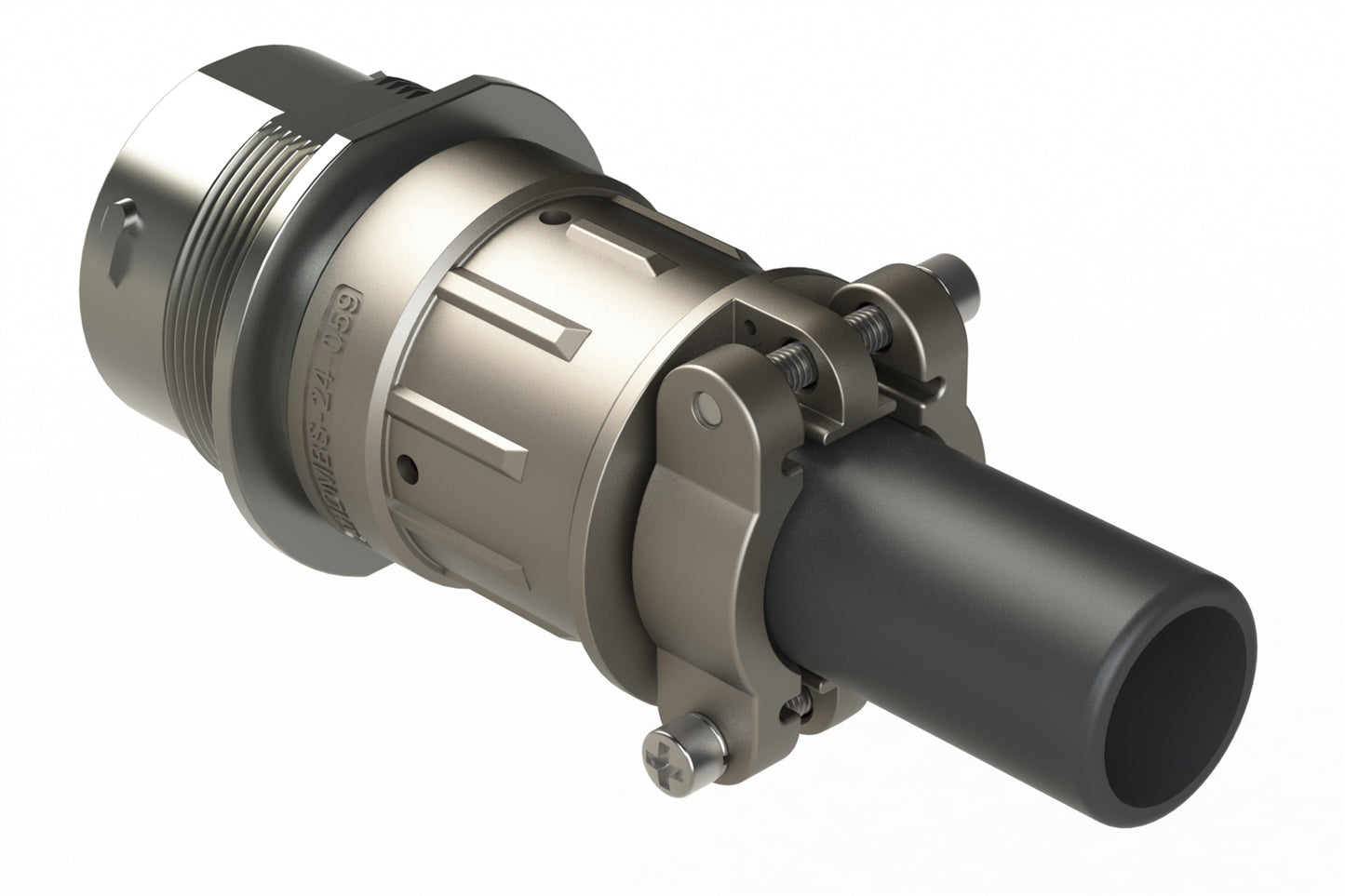 AHDM04-24-09SN-059 9 Position Receptacle Kit, Shell Size 24, Socket, Normal Diameter Seal (Green Adapter), Wide Thread, Cable Clamp Backshell. HD34-24-9SN-059