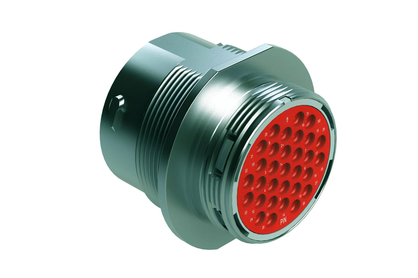 AHDM04-24-31PT 31 Position Receptacle, Size 24, Pin, Thin Seal, Wide Thread. HD34-24-31PT