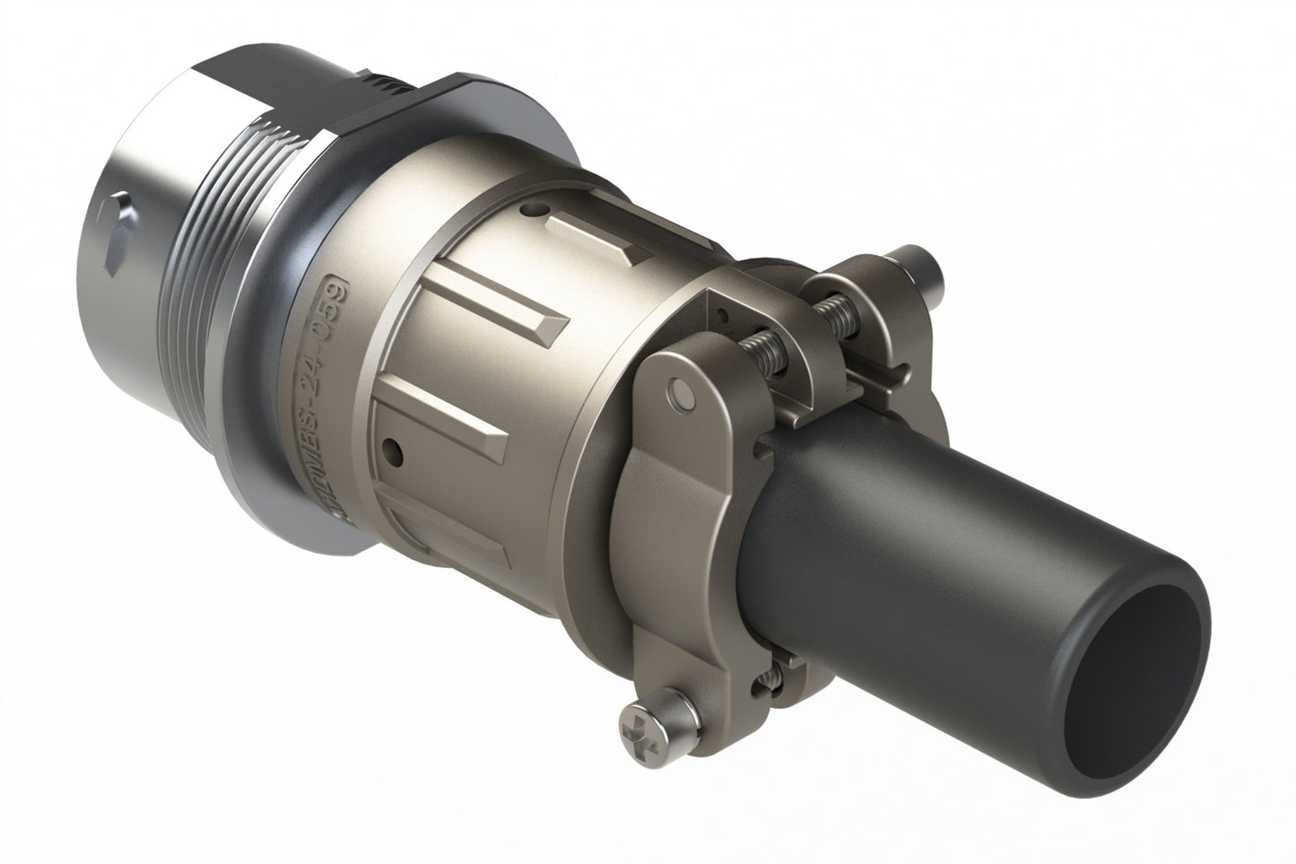 AHDM04-24-33SN-059 33 Position Receptacle Kit, Shell Size 24, Socket, Plastic, Normal Diameter Rear Seal, Integrated Wide Thread (Green Retaining Ring), Cable Clamp Backshell. HD34-24-33SN-059