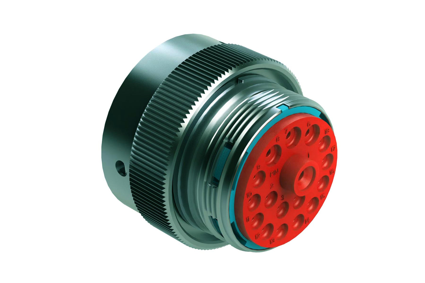 AHDM06-24-18PR 18 Position Plug, Size 24, Pin, Reduced Diameter Seal, Wide Thread. HD36-24-18PE