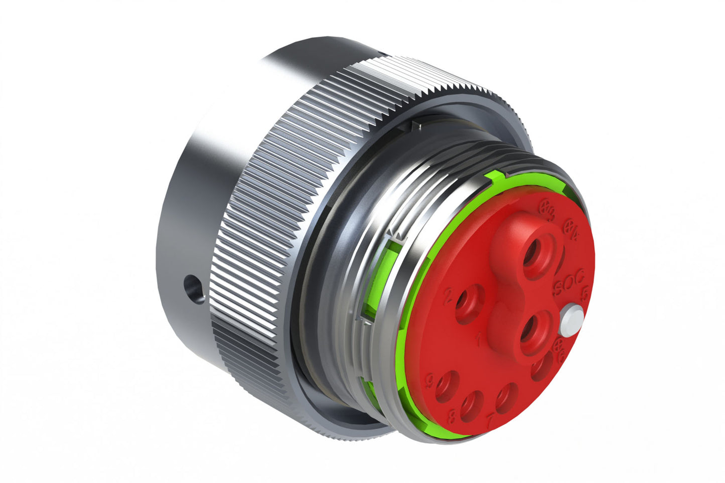 AHDM06-24-91SN 9 Position ISOBUS Plug, Socket, Shell Size 24, Normal Seal, Wide Thread Adapter (WTA). HD36-24-91SN