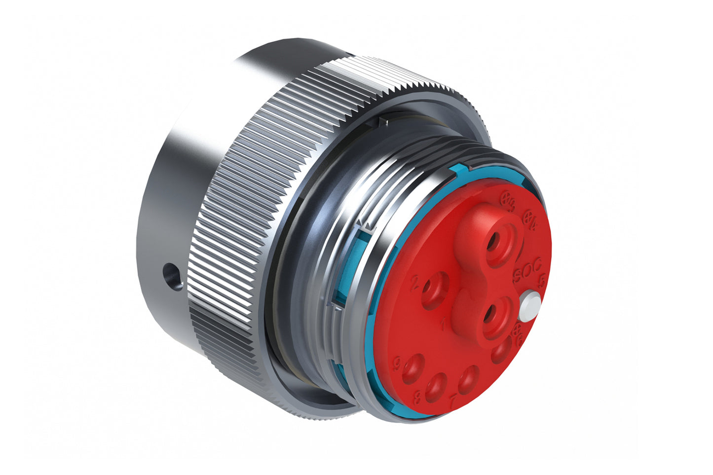 AHDM06-24-91SR 9 Position ISOBUS Plug, Shell Size 24, Socket Contacts, Reduced Diameter Seal, Wide Thread Adapter (WTA). HD36-24-91SE