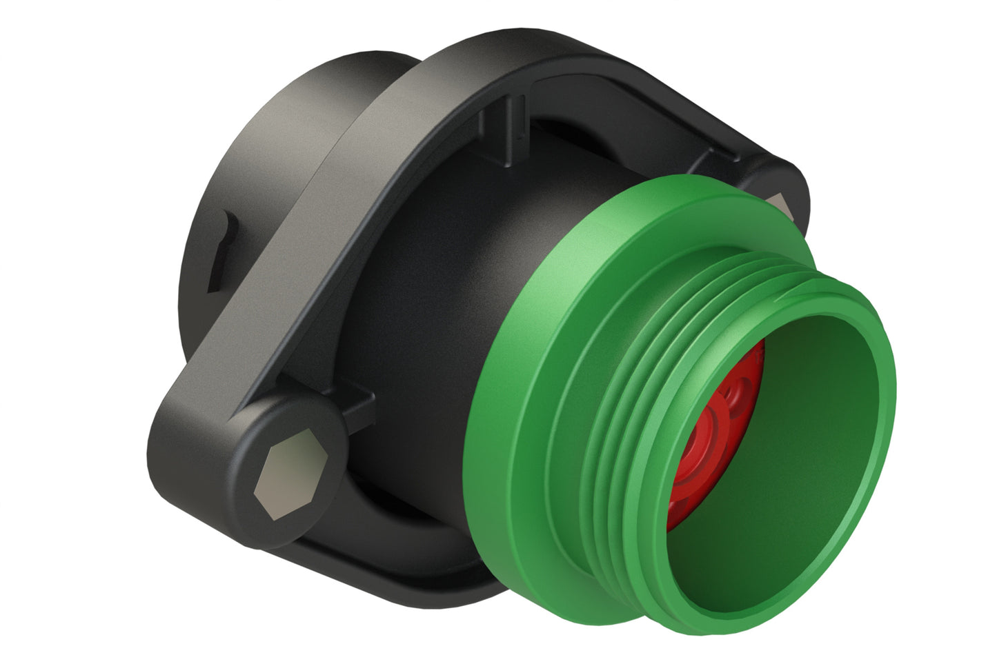 AHDP02-24-14PN-STA 14 Position Panel Mount Receptacle, Pin, Shell Size 24, Normal Diameter Seal (Green Adapter), Small Thread Adapter