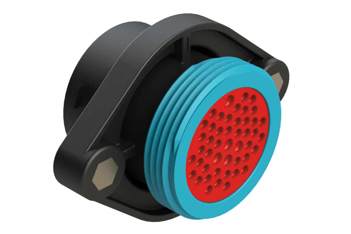 AHDP02-24-47SR-WTA 47 Position Panel Mount Receptacle, Socket, Reduced Diameter Seal (Blue Adapter), Wide Thread Adapter