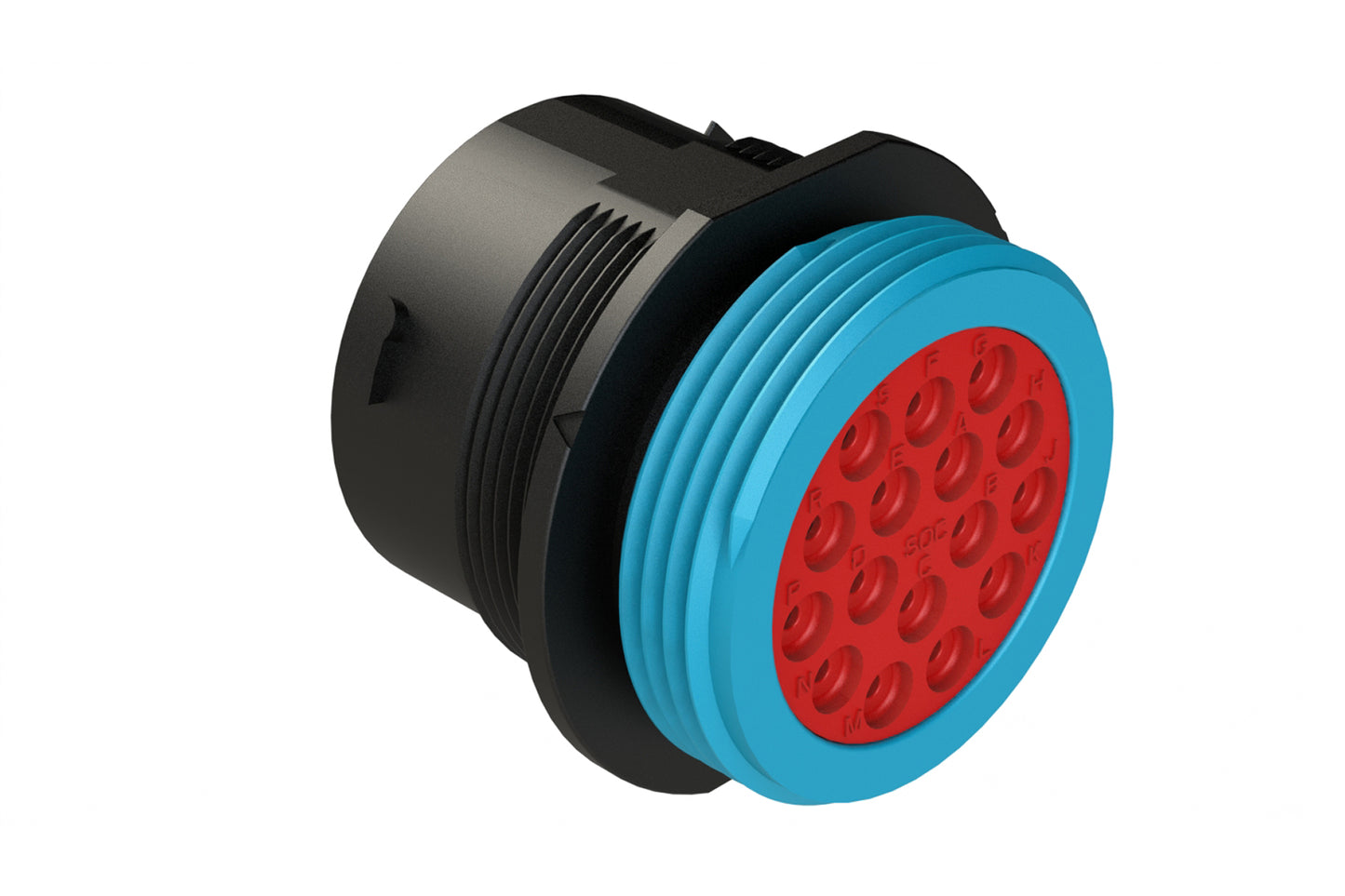 AHDP04-24-16SR-WTA 16 Position Receptacle, Socket, Shell Size 24, Reduced Diameter Sea (Blue Adapter)l, Wide Thread Adapter. HDP24-24-16SE-L024