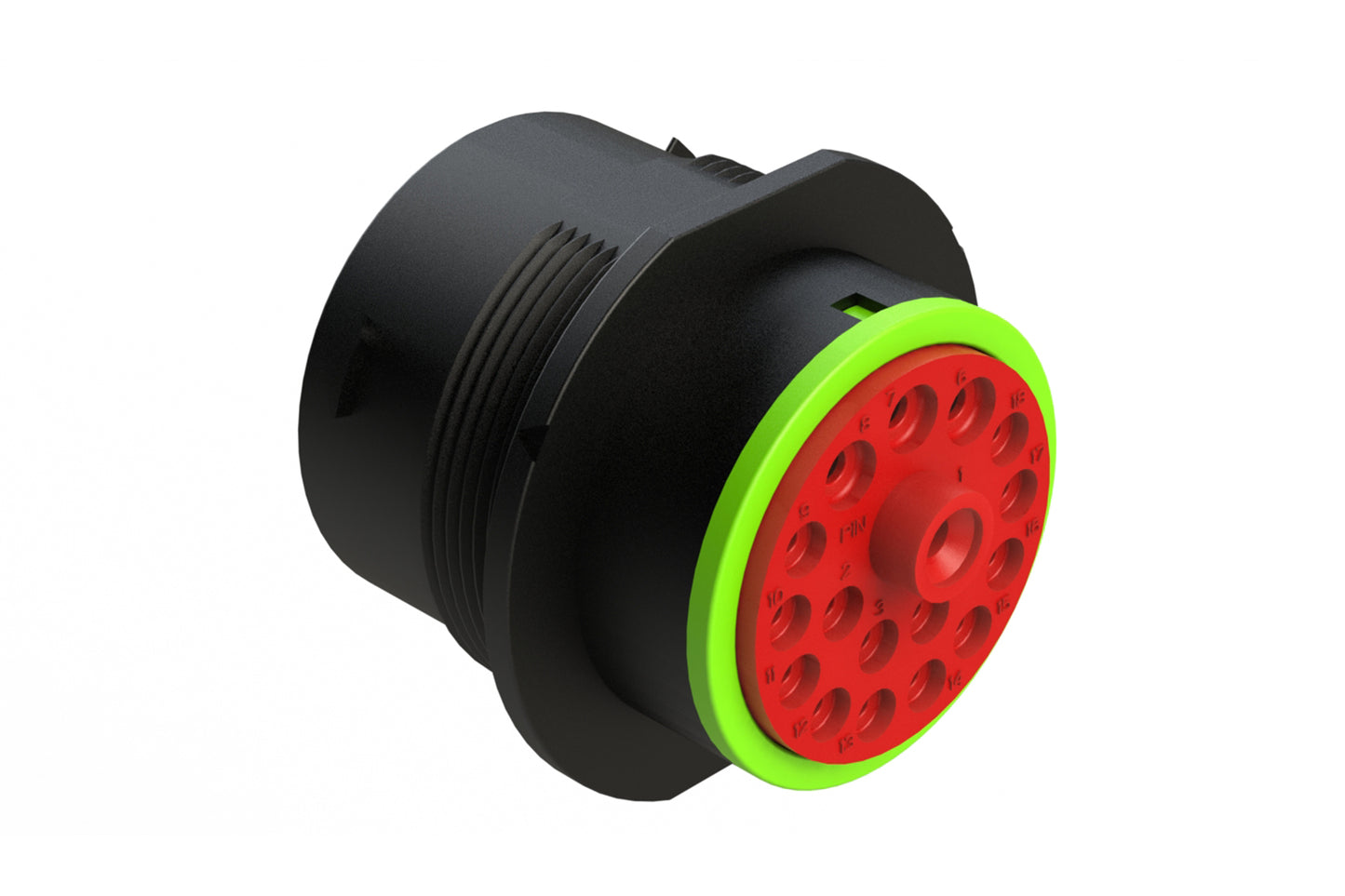 AHDP04-24-18PN-SRA 18 Position, Receptacle, Pin, Shell Size 24, Normal Diameter Seal (Green Adapter). HDP24-24-18PN