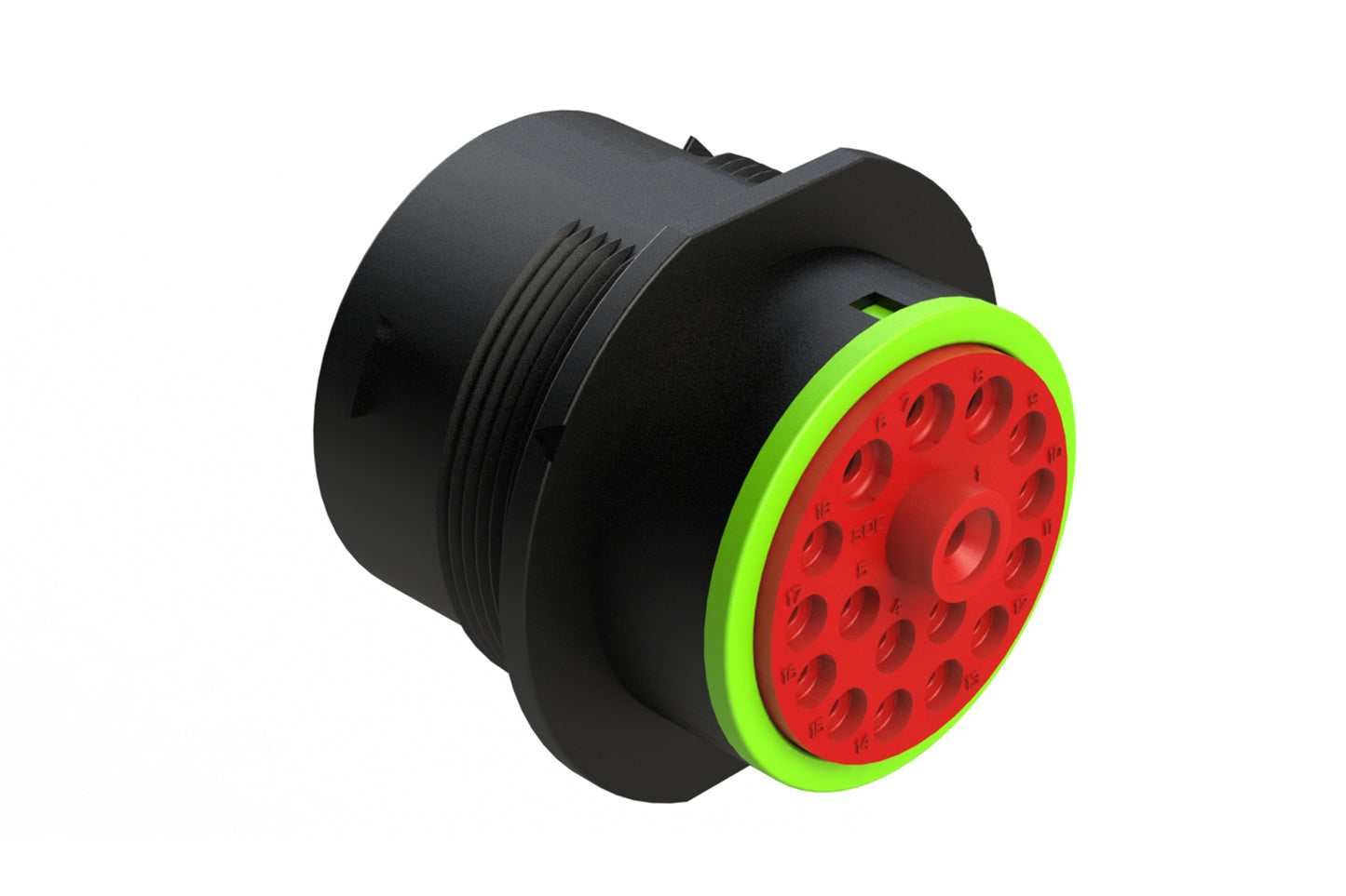 AHDP04-24-18SN-SRA 18 Position Receptacle, Socket, Shell Size 24, Normal Diameter Seal (Green Adapter). HDP24-24-18SN