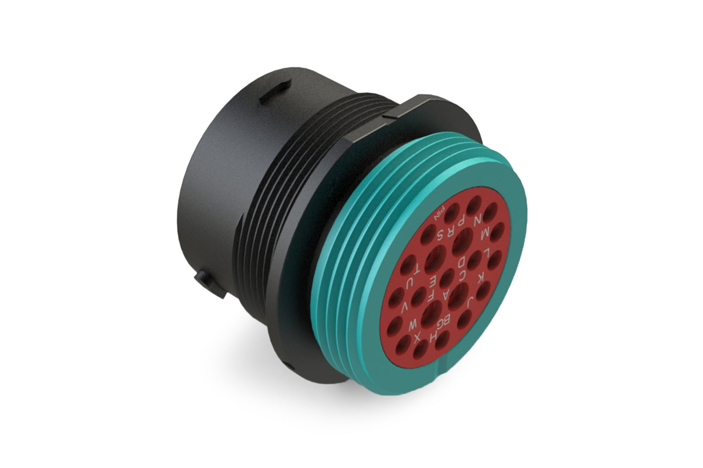 AHDP04-24-21PR-WTA 21 Position Receptacle, Pin, Shell Size 24, Reduced Diameter Seal (Blue Adapter), Wide Thread Adapter, Dustcap Included. HDP24-24-21PE-L024