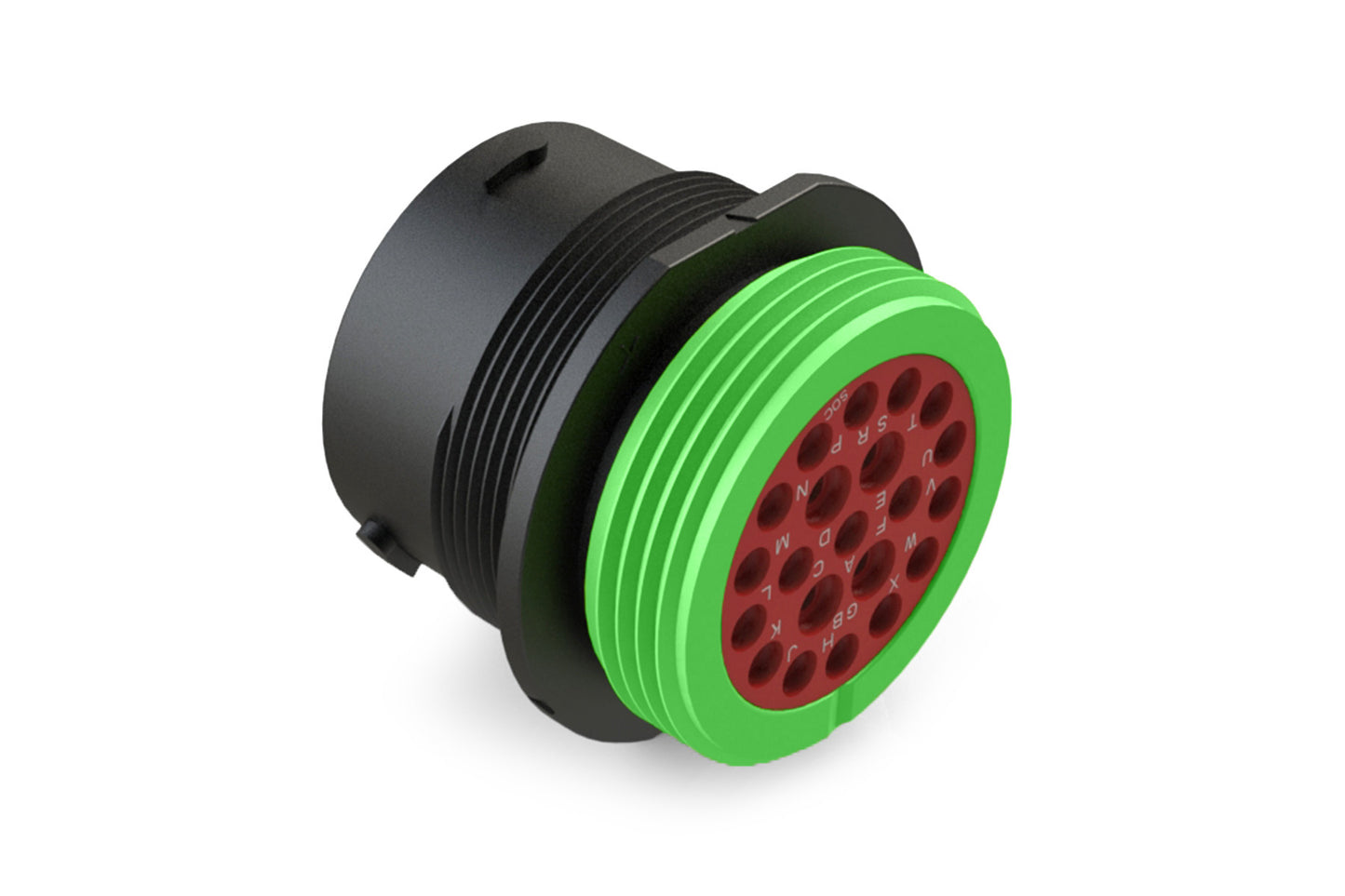 AHDP04-24-21SN-WTA 21 Position Receptacle, Socket, Shell Size 24, Normal Diameter Seal (Green Adapter), Wide Thread Adapter. HDP24-24-21SN-L024