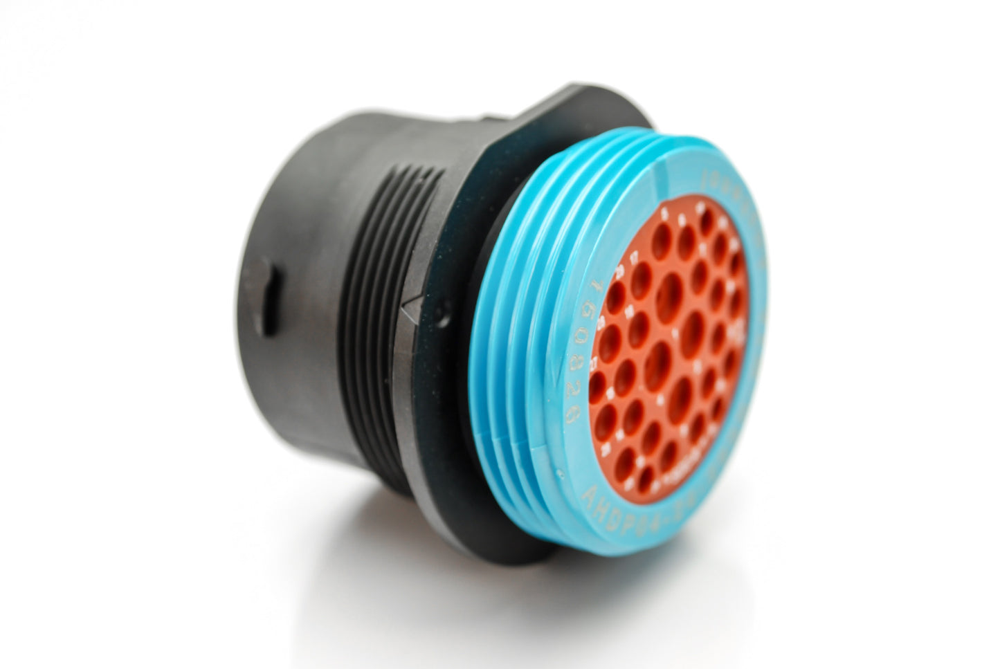 AHDP04-24-29SR-WTA 29 Position Receptacle, Socket, Shell Size 24, Reduced Diameter Seal (Blue Adapter), Wide Thread Adapter. HDP24-24-29SE-L024