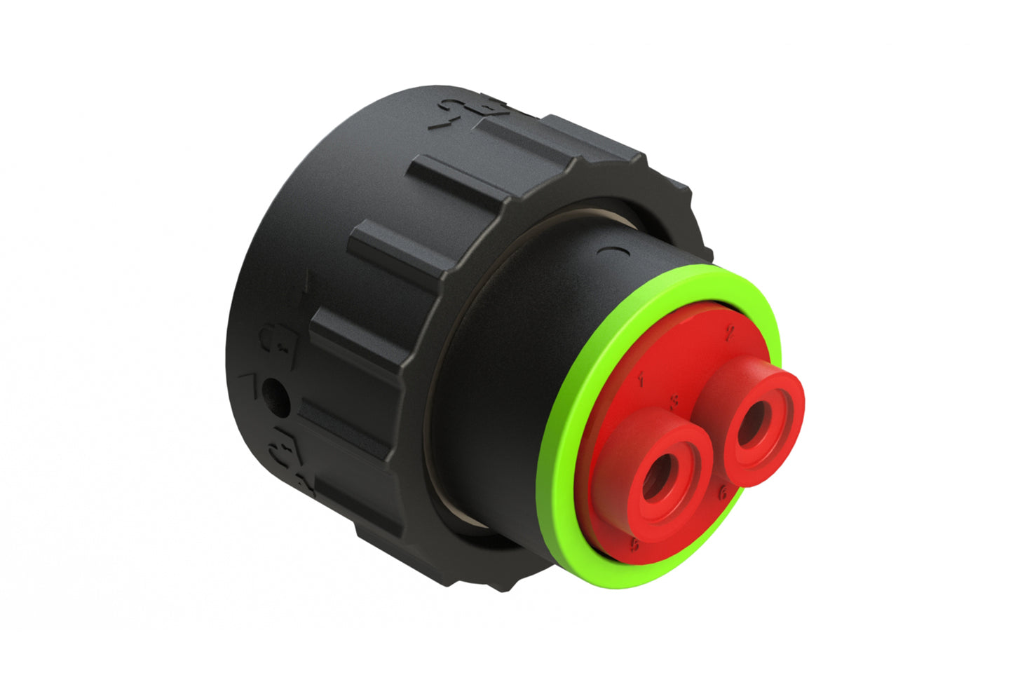 AHDP06-18-06SN-SRAC030 2 Position Plug, Socket, Shell Size 18, Normal Diameter Seal, Smooth Ring Adapter. HDP26-18-6SN-C030