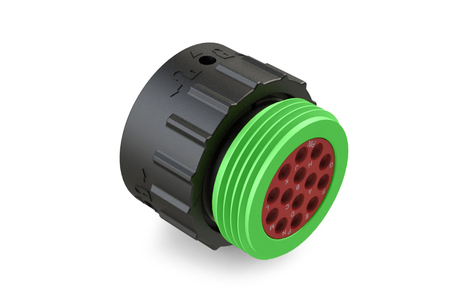 AHDP06-18-14PN-WTA 14 Position Plug, Pin, Shell Size 18, Normal Diameter Seal (Green Adapter), Wide Thread Adapter. HDP26-18-14PN-L024