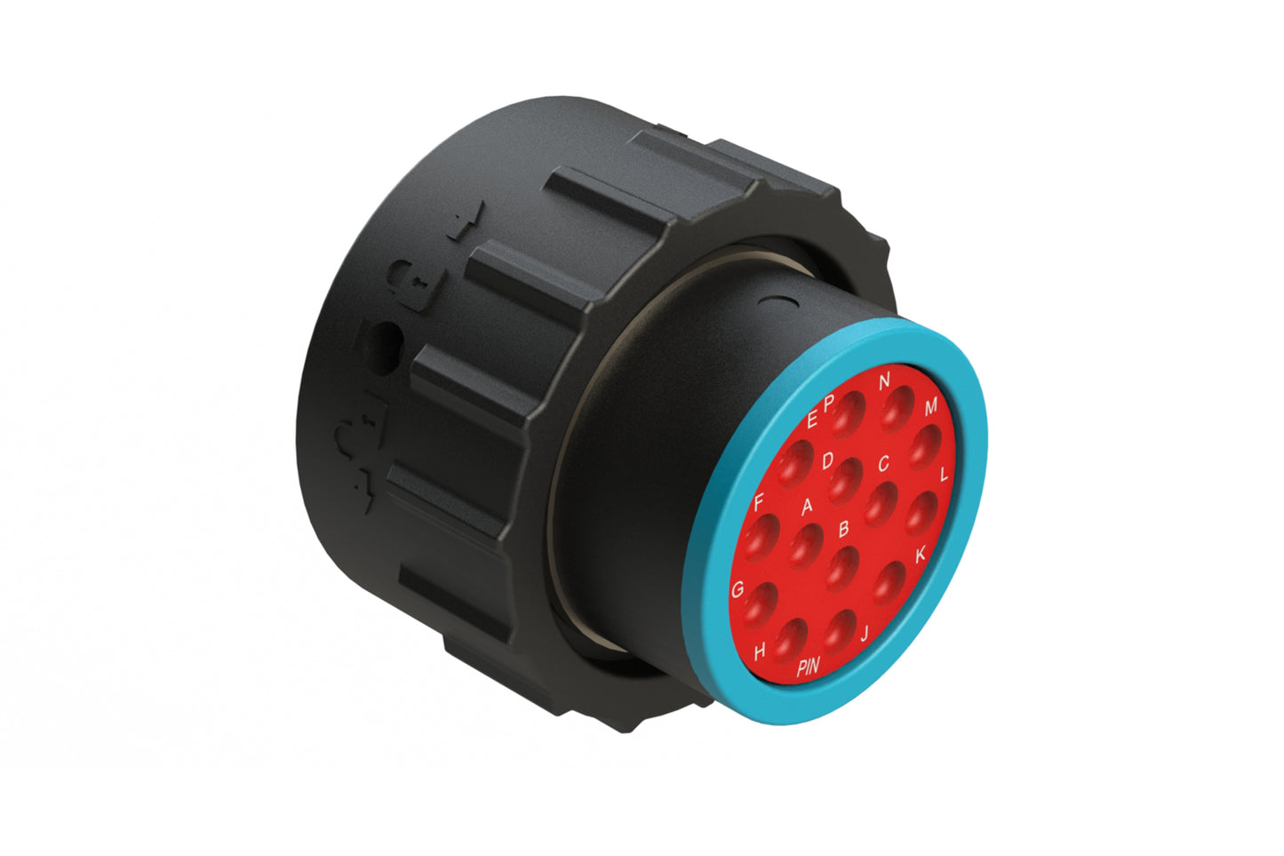 AHDP06-18-14PR-SRA 14 Positions Plug, Pin, Shell Size 18, Reduced Diameter Seal (Blue Adapter), Smooth Ring Adapter. HDP26-18-14PE