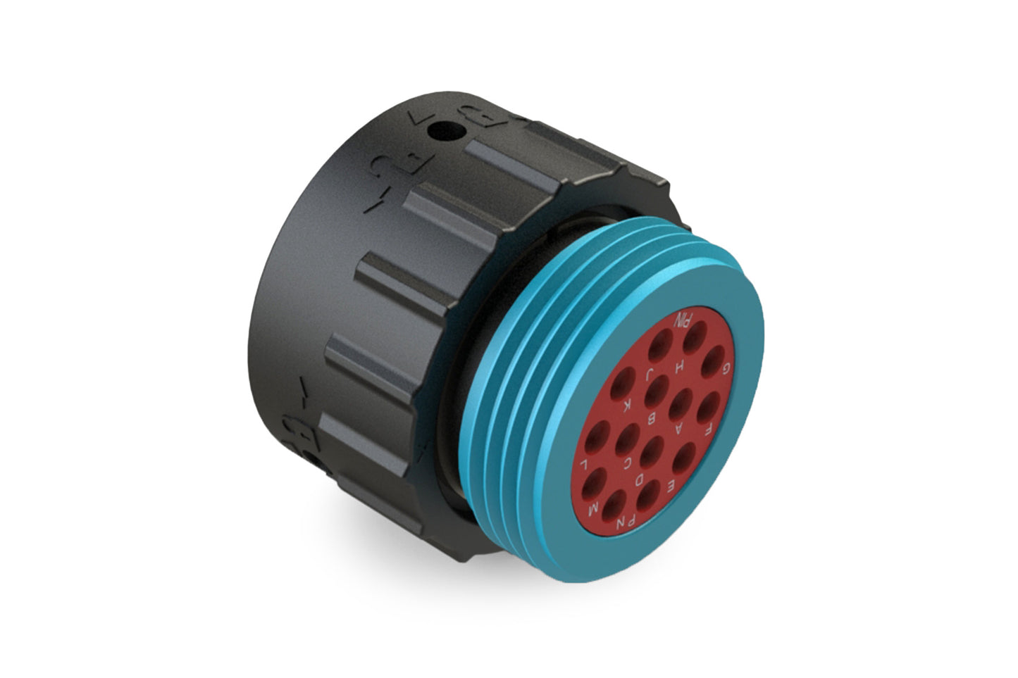 AHDP06-18-14PR-WTA 14 Positions Plug, Pin, Shell Size 18, Reduced Diameter Seal (Blue Adapter), Wide Thread Adapter. HDP26-18-14PE-L024