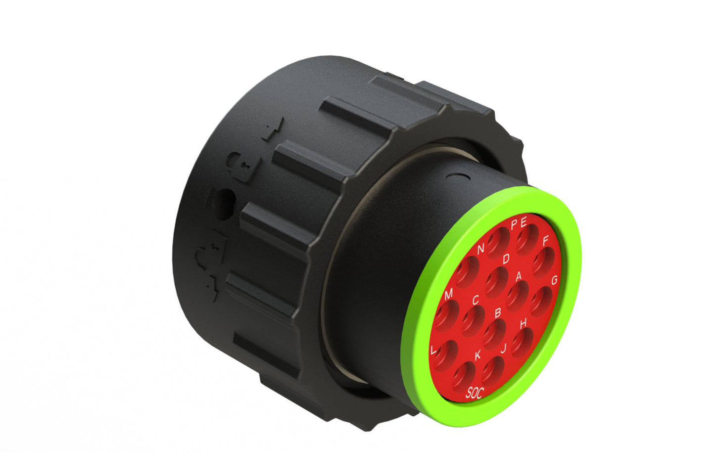 AHDP06-18-14SN-SRA 14 Position, Plug, Socket, Shell Size 18, Normal Diameter Seal (Green Adapter), Smooth Ring Adapter. HDP26-18-14SN