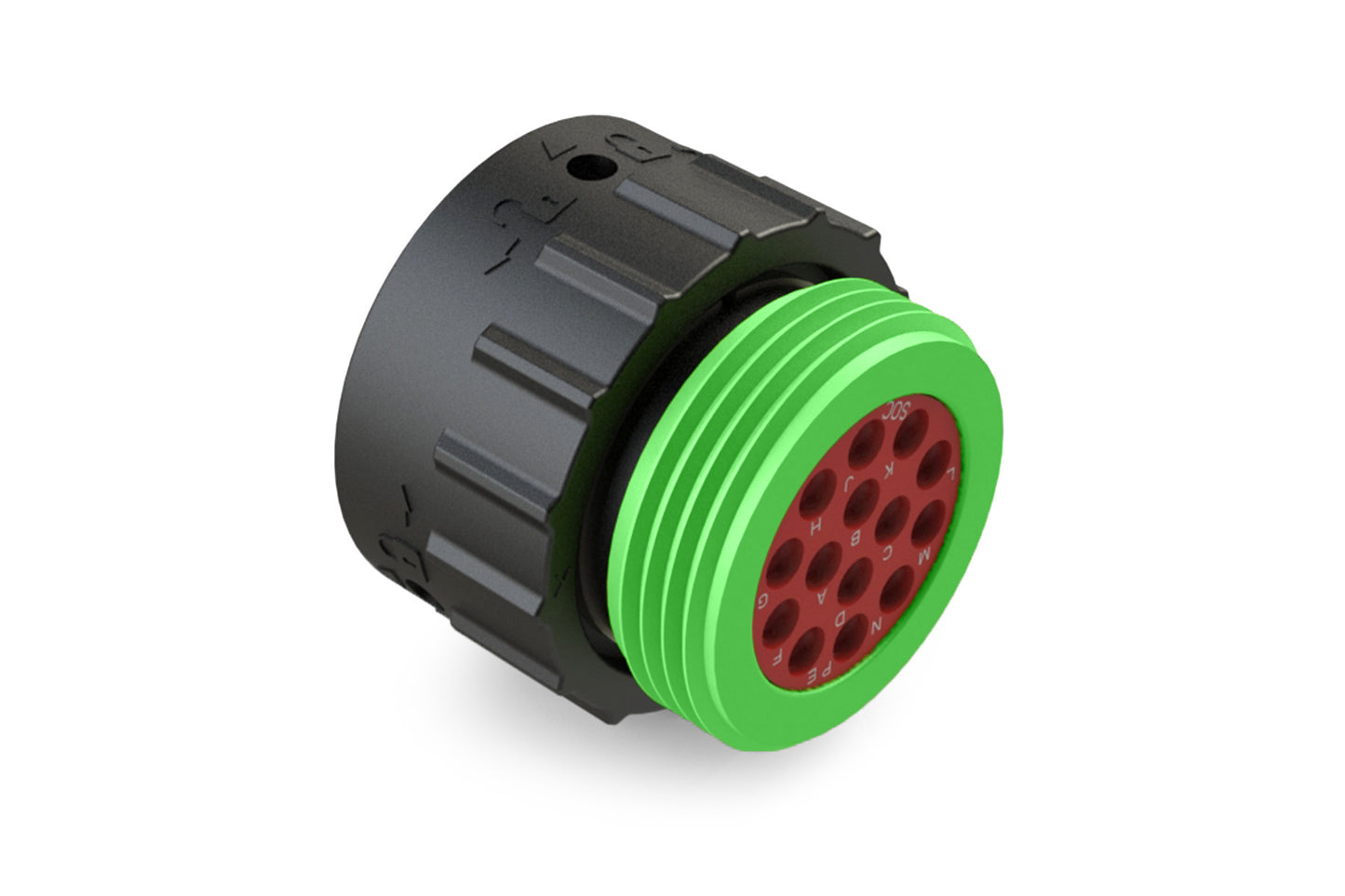 AHDP06-18-14SN-WTA 14 Position, Plug, Socket, Shell Size 18, Normal Diameter Seal (Green Adapter), Wide Thread Adapter. HDP26-18-14SN-L024