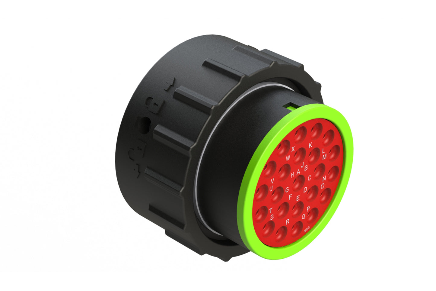 AHDP06-24-23SN-SRA 23 Position Plug, Socket, Shell Size 24, Normal Diameter Seal (Green Adapter), Smooth Ring Adapter. HDP26-24-23SN