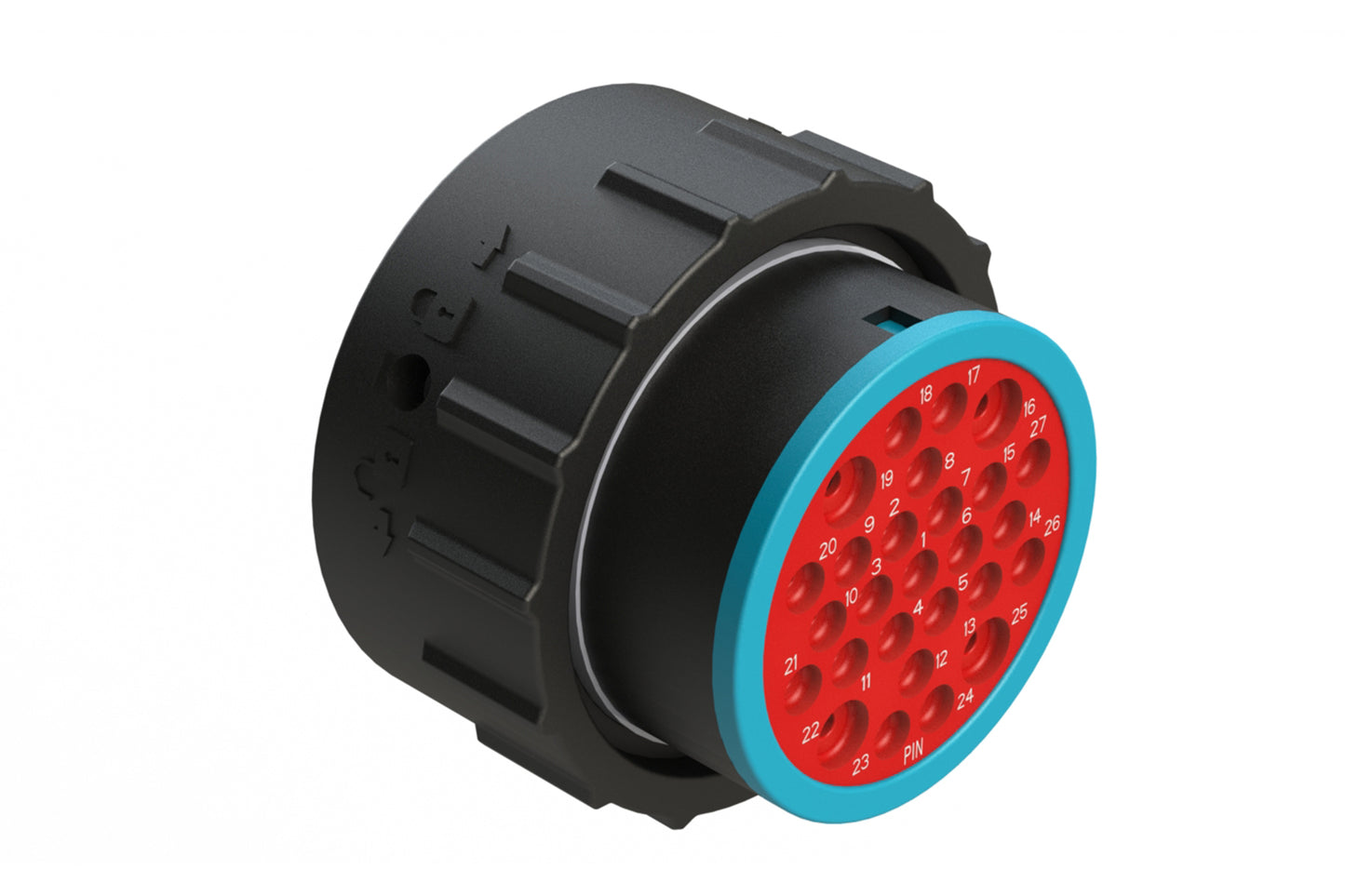 AHDP06-24-27PR-SRA 27 Position Pin, Shell Size 24, Reduced Diameter Seal (Blue Adapter), Smooth Ring Adapter