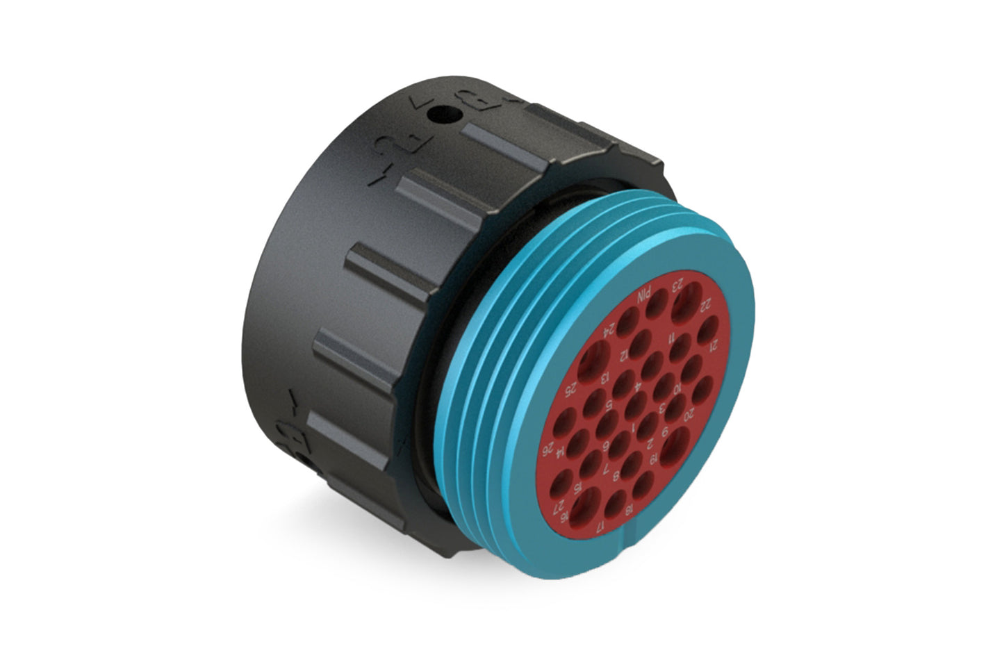 AHDP06-24-27PR-WTA 27 Position Plug, Pin, Shell Size 24, Reduced Diameter Seal (Blue Adapter), Wide Thread Adapter